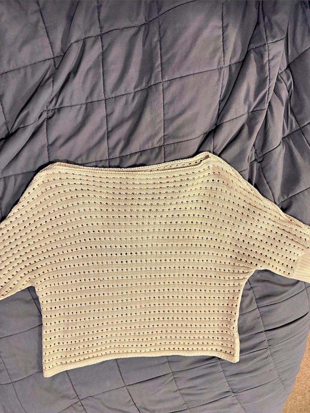 Crochet Knit Crop Top Size Medium Like New